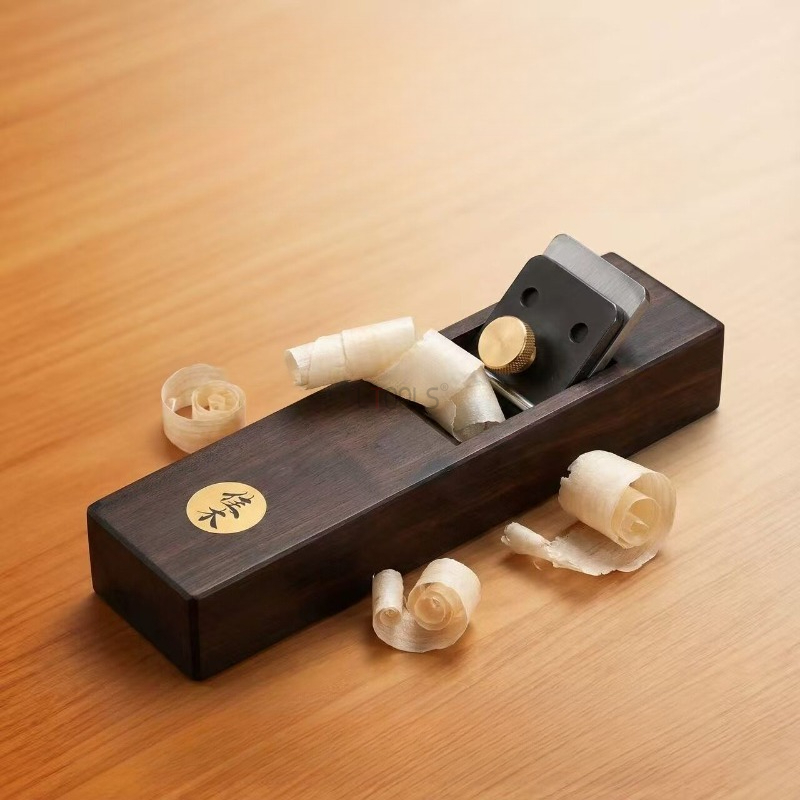 Woodworking In Japanese - Japanischer Ebenholz-Flachhobel, handgefertigt, mit flachem Boden,