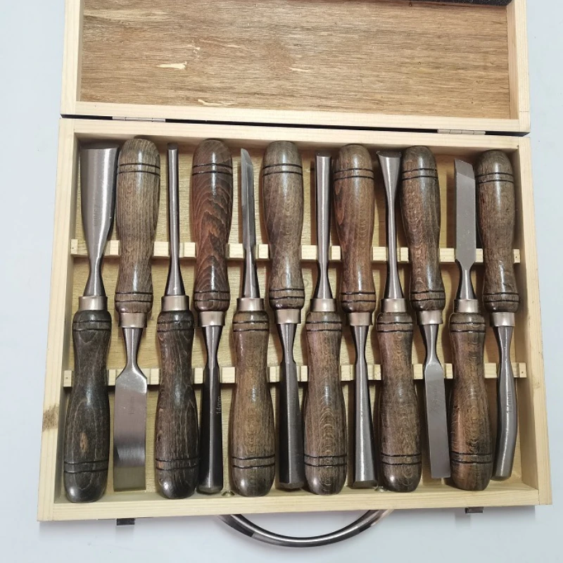 Wood Chisel Set - Handgehaltenes Holzdrehwerkzeug 12-teiliges Set HSS Drehmeißel-Set