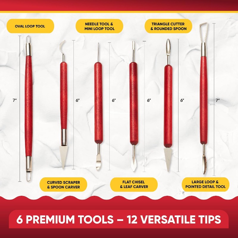 6-teiliges Töpferwerkzeug-Set  – Wood Chisel Set Bewertung und Preis